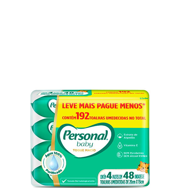 Personal Toalhas 100 unidades